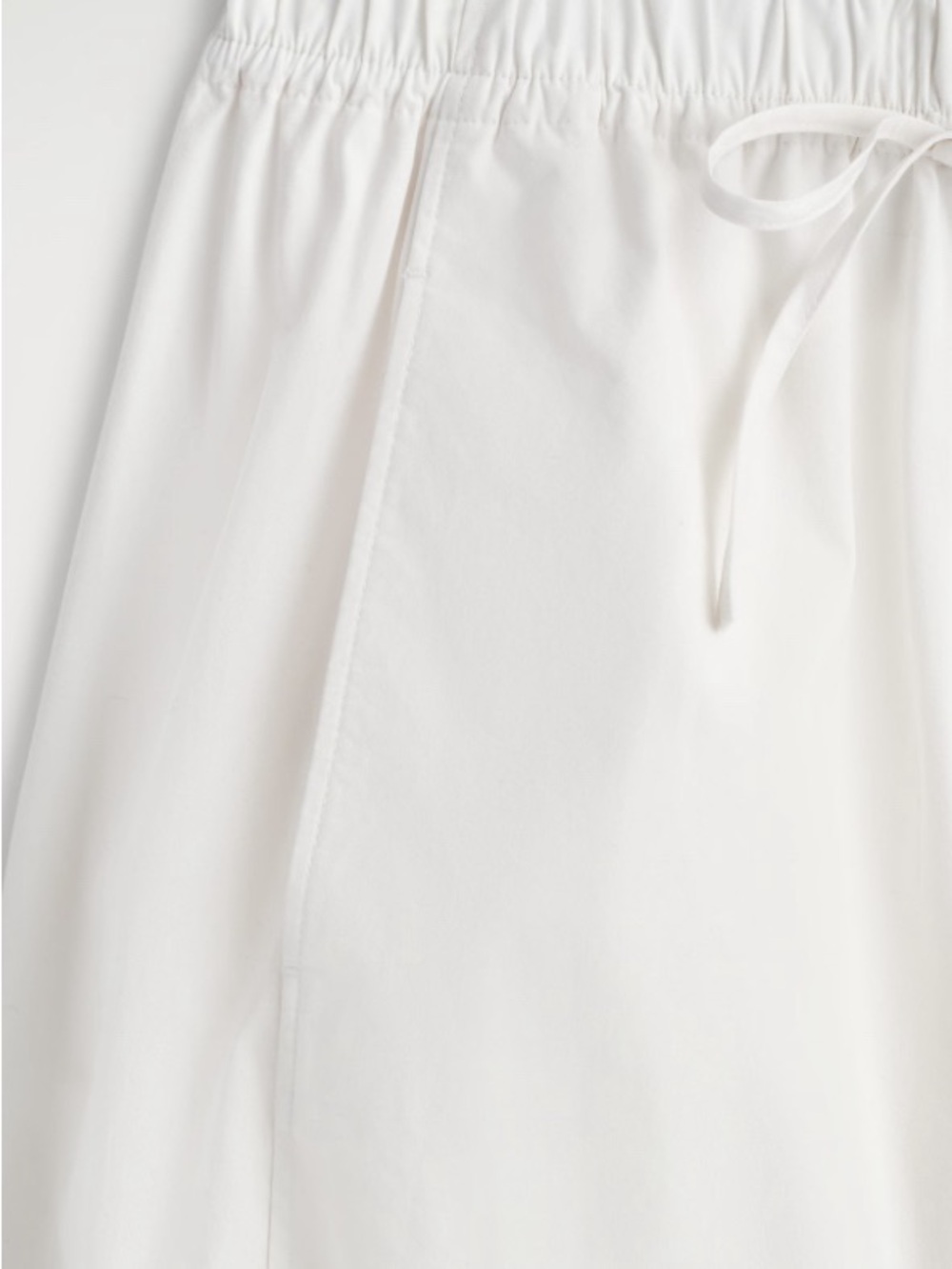 NWT viral Cos Elasticated Waist Barrel Pants- white- size 10 - Picture 3 of 6